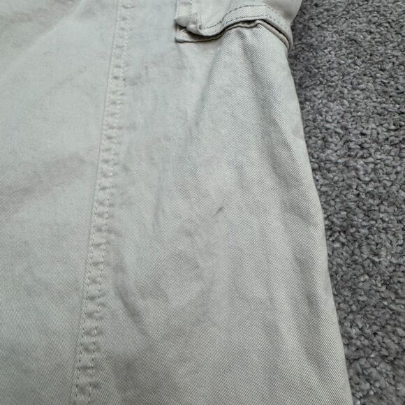 Abercrombie & Fitch Cargo Wide Leg Pants Womens 26/2S Short Khaki Cotton Utility - Picture 6 of 16